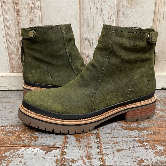 Ariat Leighton WP Casual Boots Olive Night - Picture 6 of 12